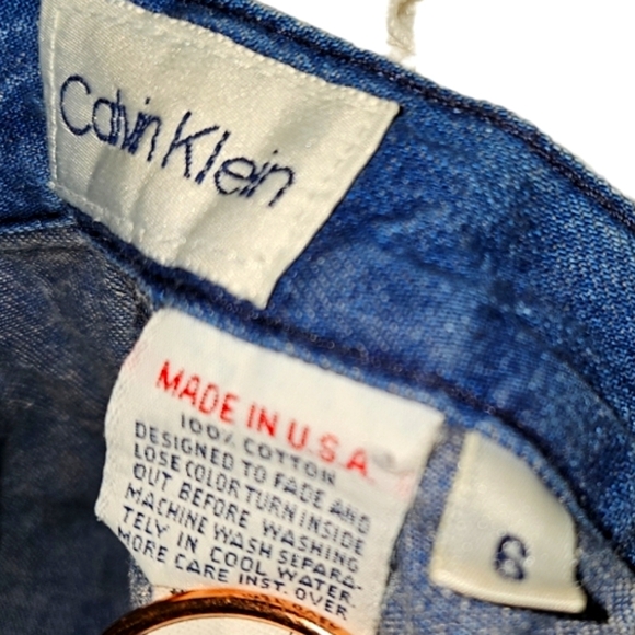 Calvin Klein Blue Denim Midi Skirt - Picture 6 of 6